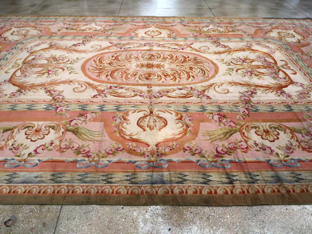 Antique French Savonnerie Carpet, No.8308 - Staging