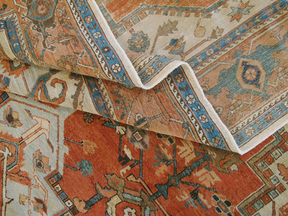Antique Persian Serapi Carpet, No.8319 - Staging