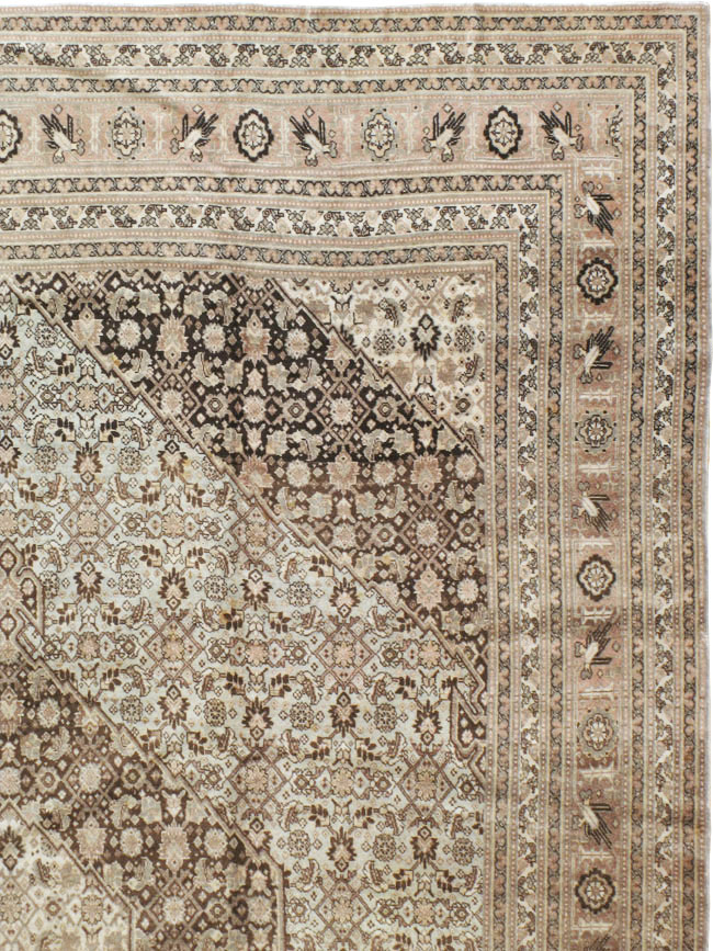 Antique Persian Tabriz Carpet, No.8320 - Staging