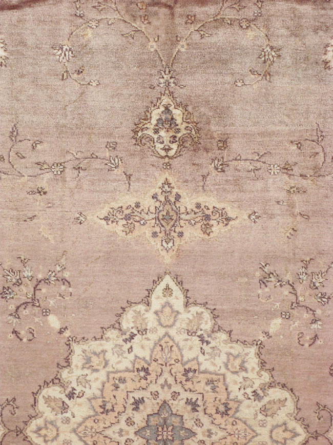 Antique Turkish Oushak Carpet, No.8325 - Staging
