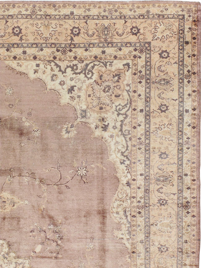 Antique Turkish Oushak Carpet, No.8325 - Staging