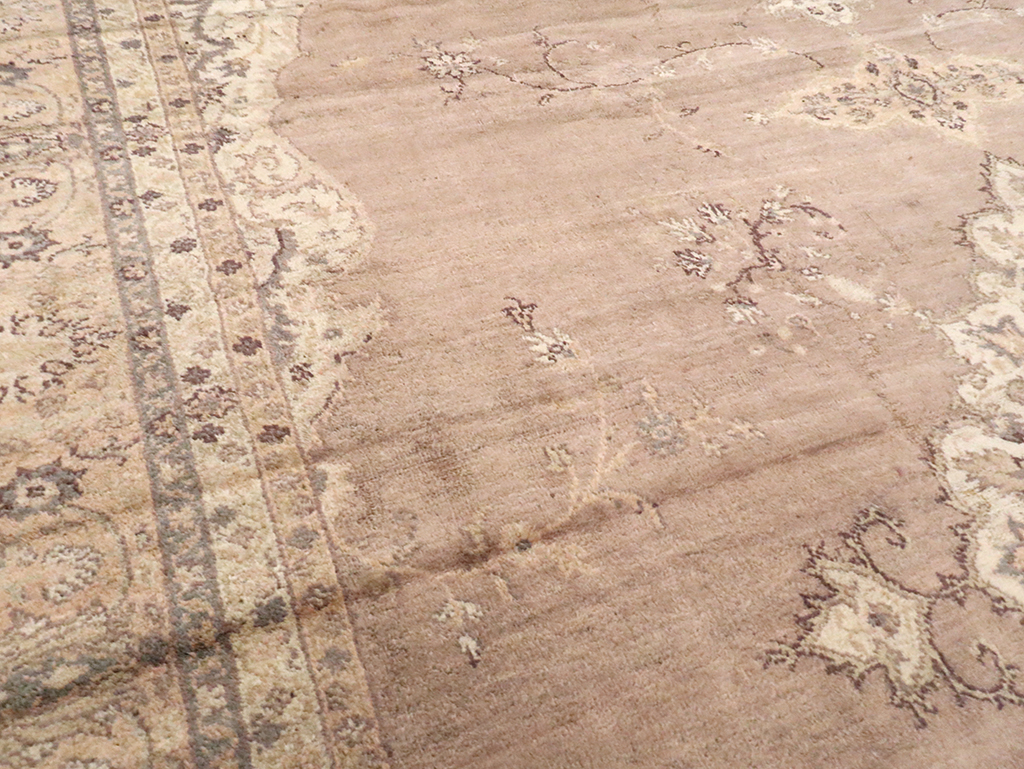 Antique Turkish Oushak Carpet, No.8325 - Staging