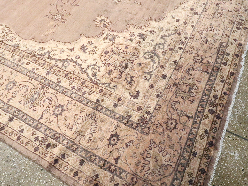 Antique Turkish Oushak Carpet, No.8325 - Staging