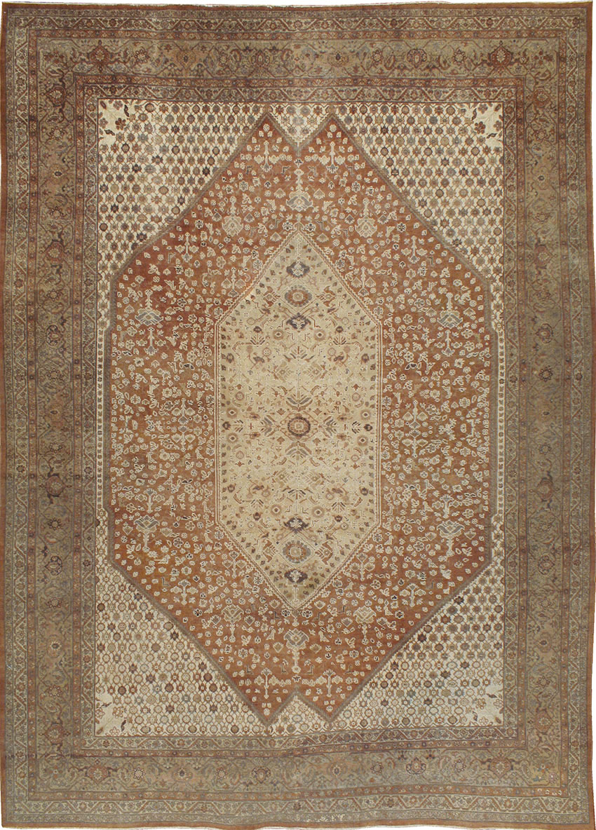 Antique Persian Tabriz Carpet, No.8342 - Staging