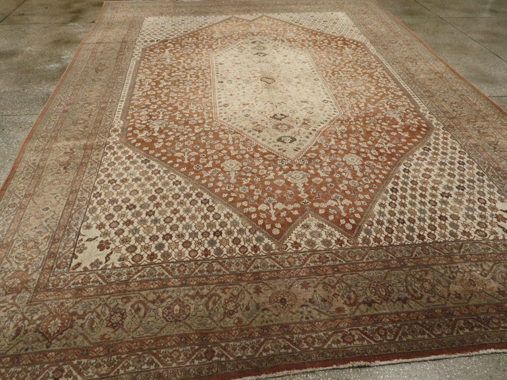 Antique Persian Tabriz Carpet, No.8342 - Staging