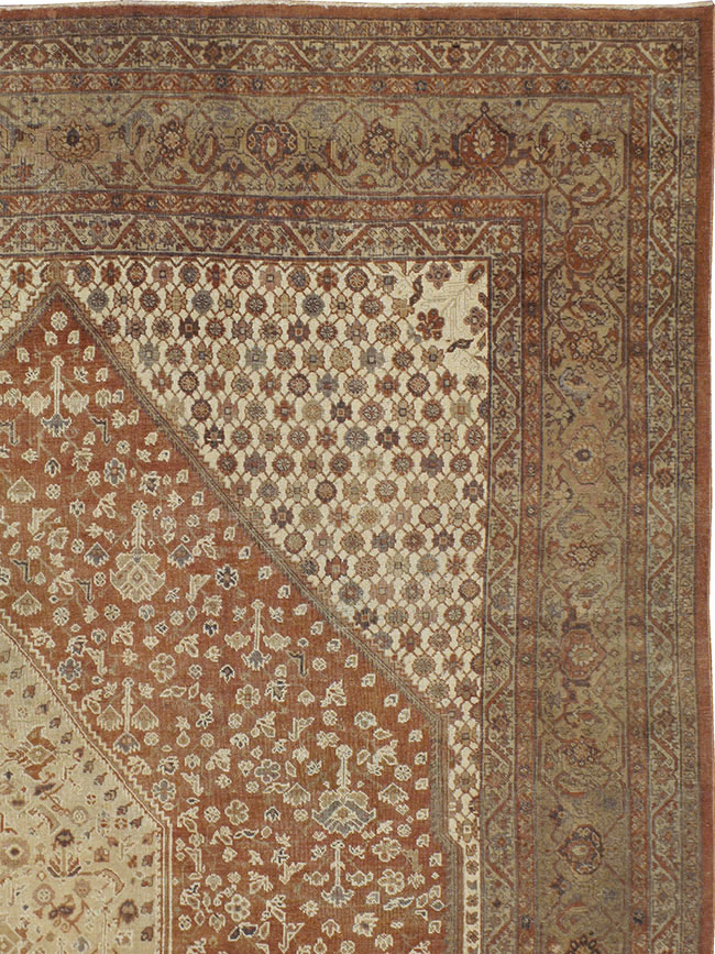 Antique Persian Tabriz Carpet, No.8342 - Staging