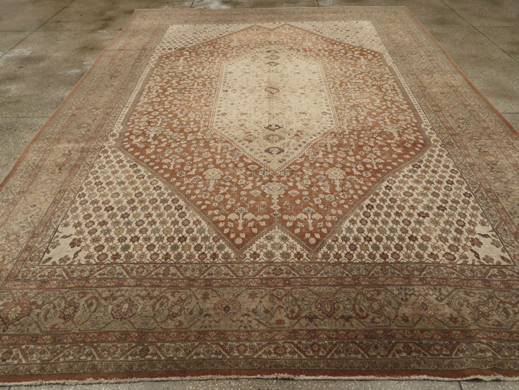Antique Persian Tabriz Carpet, No.8342 - Staging
