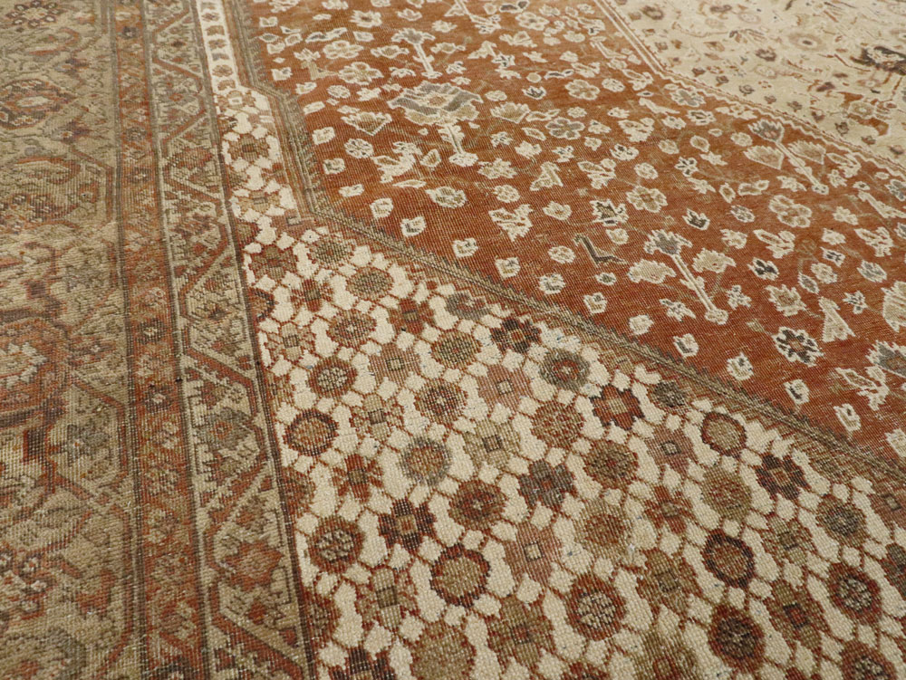 Antique Persian Tabriz Carpet, No.8342 - Staging