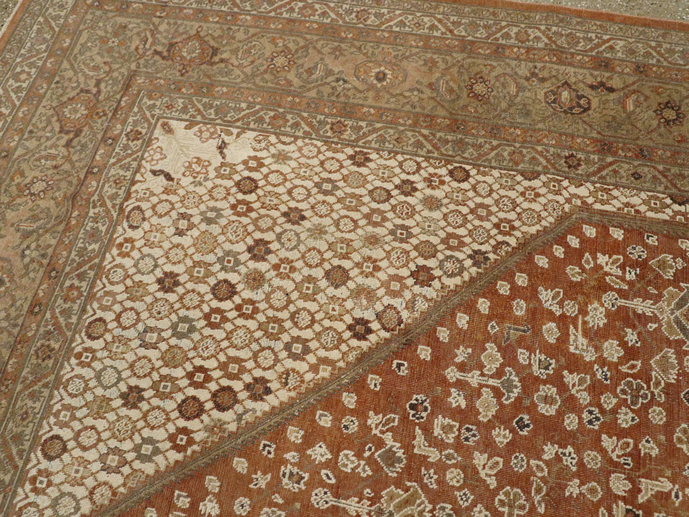 Antique Persian Tabriz Carpet, No.8342 - Staging