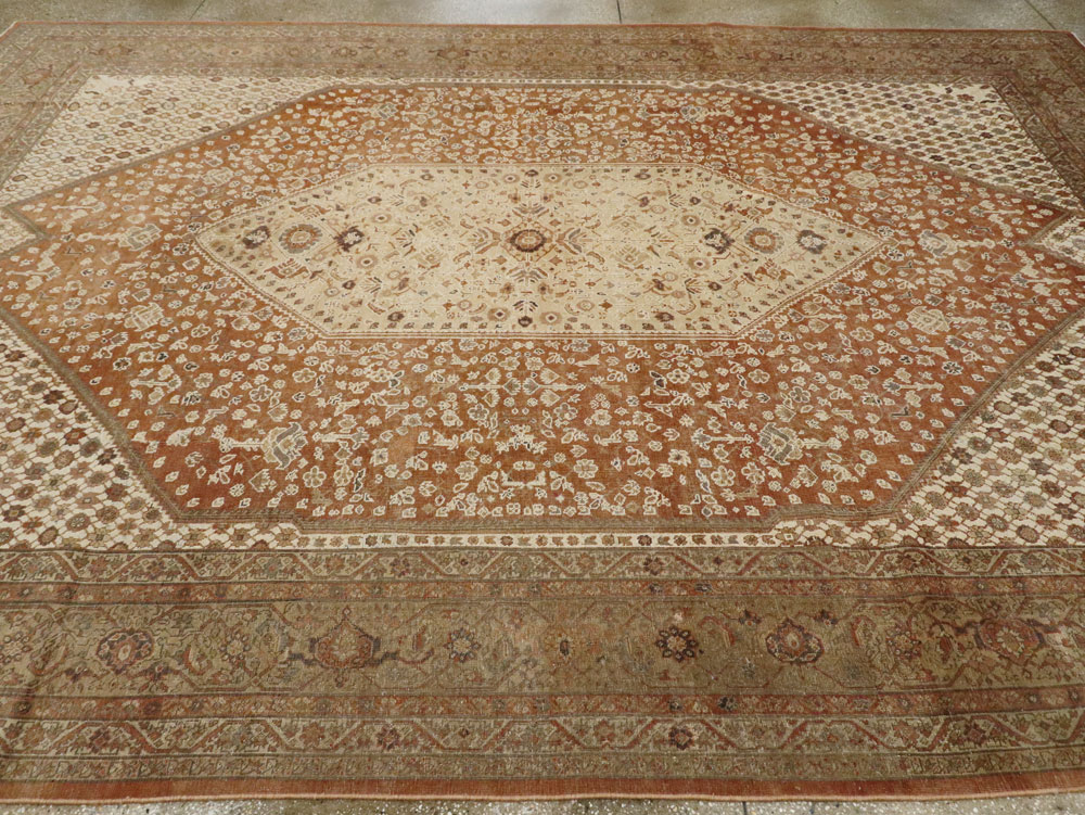 Antique Persian Tabriz Carpet, No.8342 - Staging