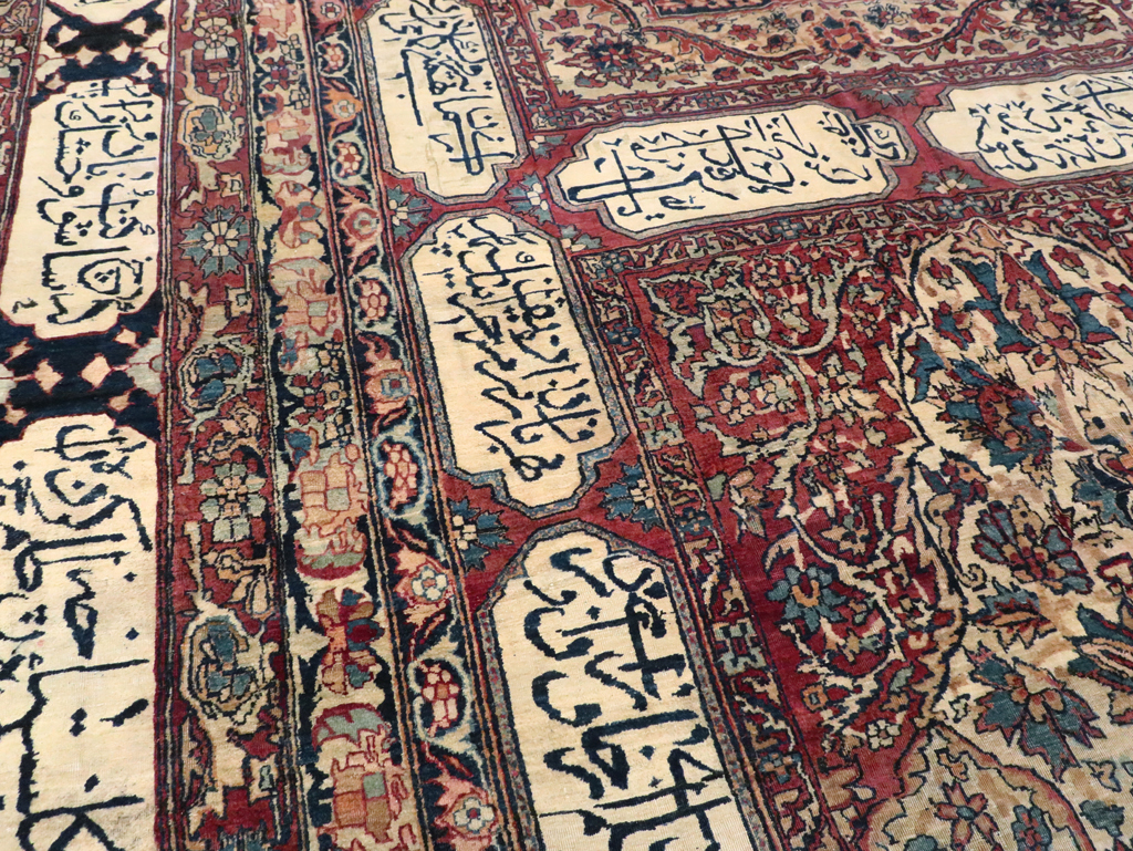 Antique Persian Lavar Kerman Carpet, No.8346 - Staging