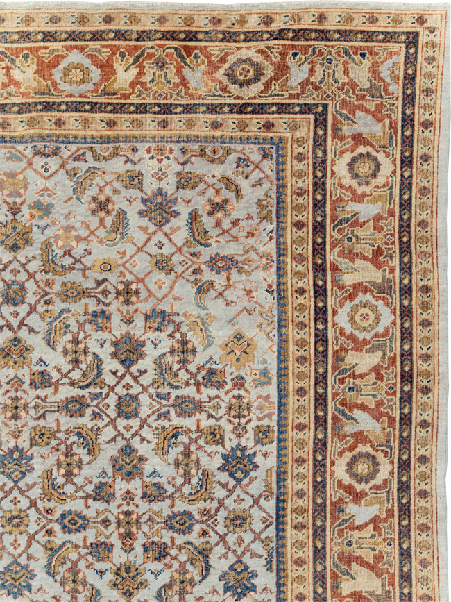 Antique Persian Mahal Room Size Carpet, No.8347 - Staging