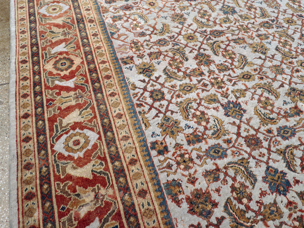 Antique Persian Mahal Room Size Carpet, No.8347 - Staging