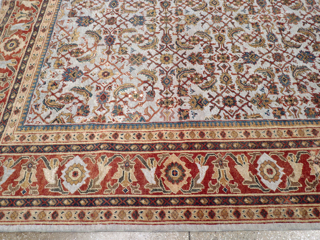 Antique Persian Mahal Room Size Carpet, No.8347 - Staging