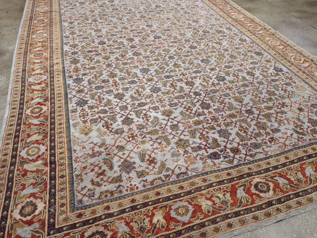 Antique Persian Mahal Room Size Carpet, No.8347 - Staging