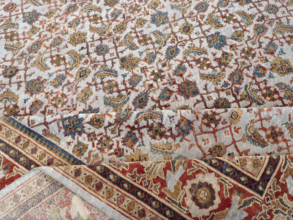 Antique Persian Mahal Room Size Carpet, No.8347 - Staging