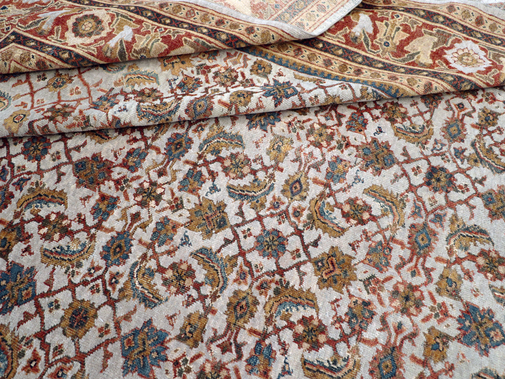 Antique Persian Mahal Room Size Carpet, No.8347 - Staging