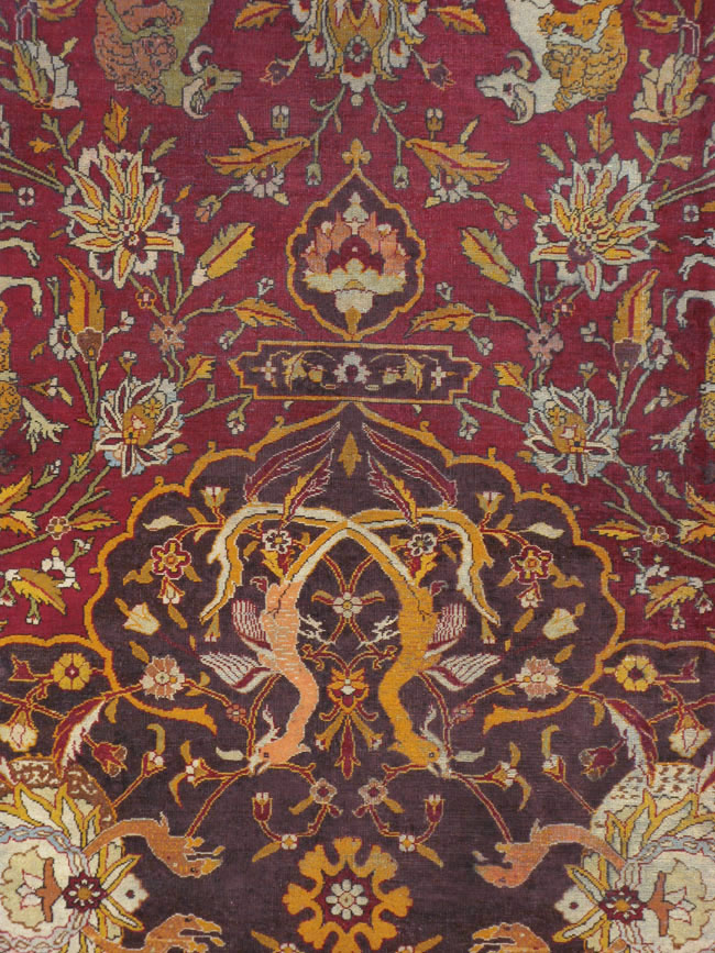 Antique Indian Amritsar Pictorial Carpet, No.8349 - Staging