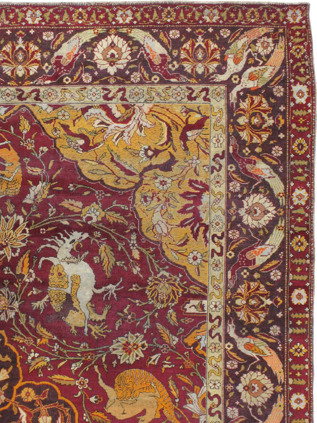 Antique Indian Amritsar Pictorial Carpet, No.8349 - Staging
