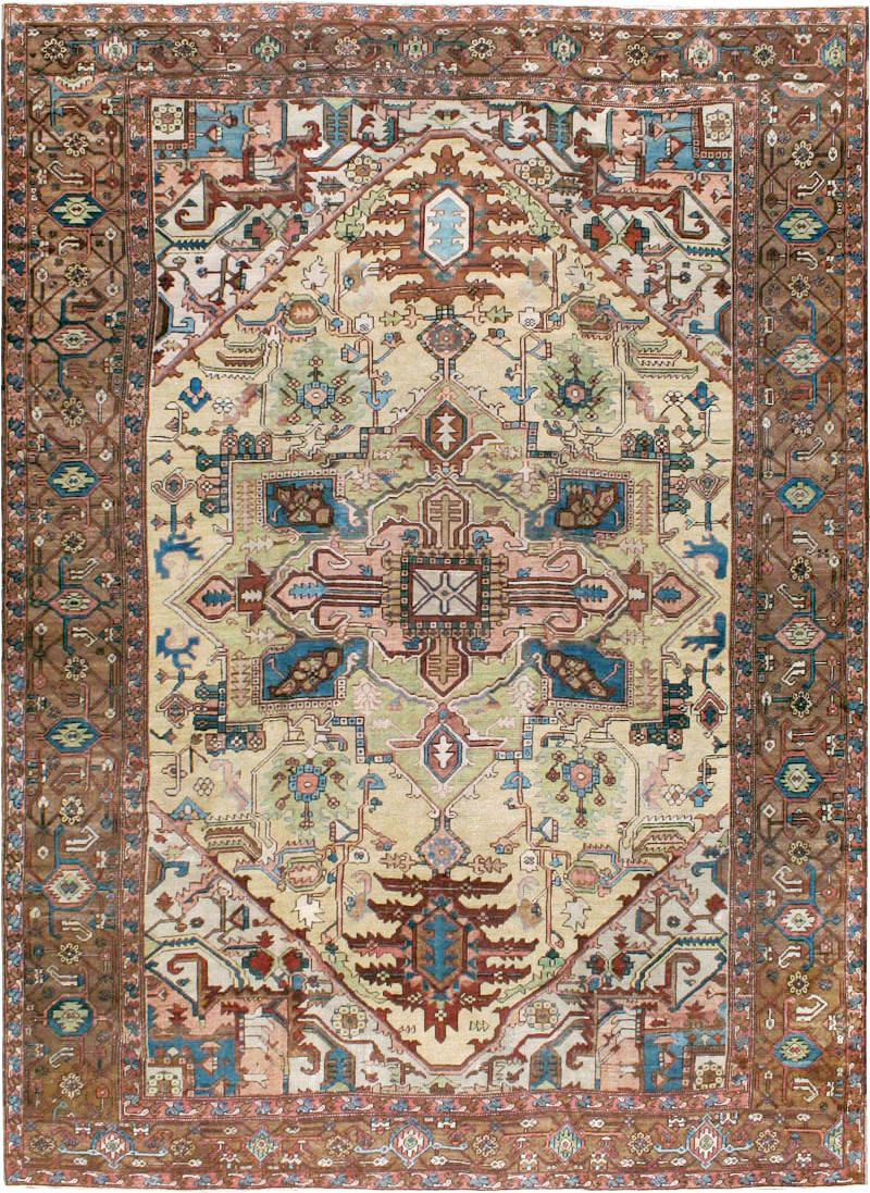 Antique Persian Serapi Carpet, No.8356 - Staging