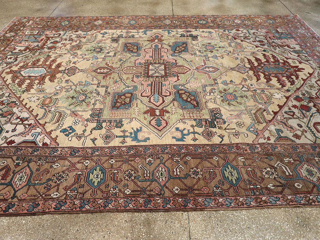 Antique Persian Serapi Carpet, No.8356 - Staging