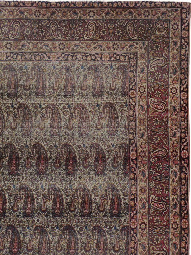 Antique Persian Lavar Kerman Carpet, No.8357 - Staging