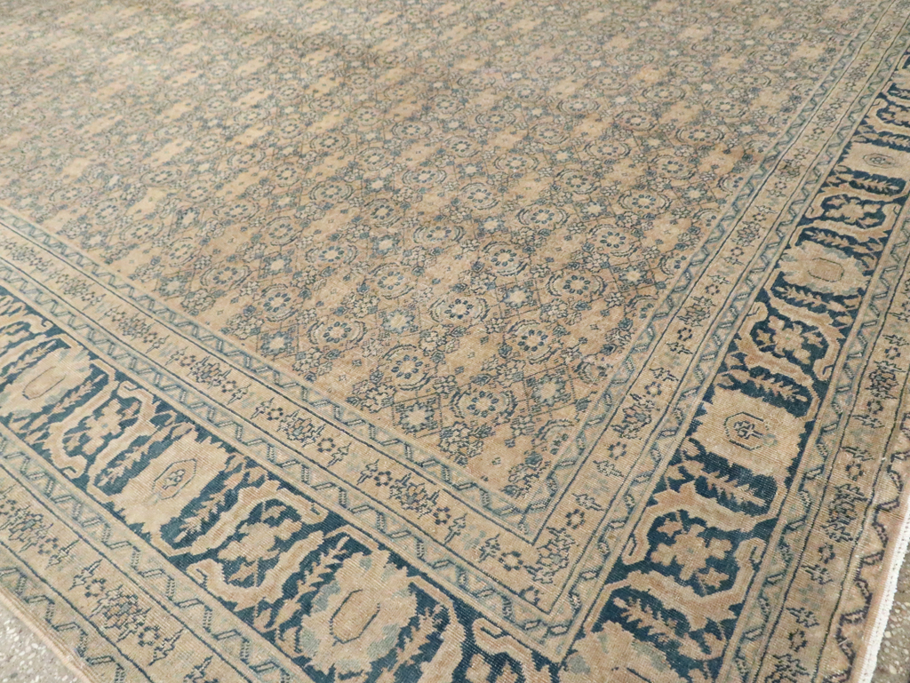 Antique Persian Tabriz Carpet, No.8365 - Staging