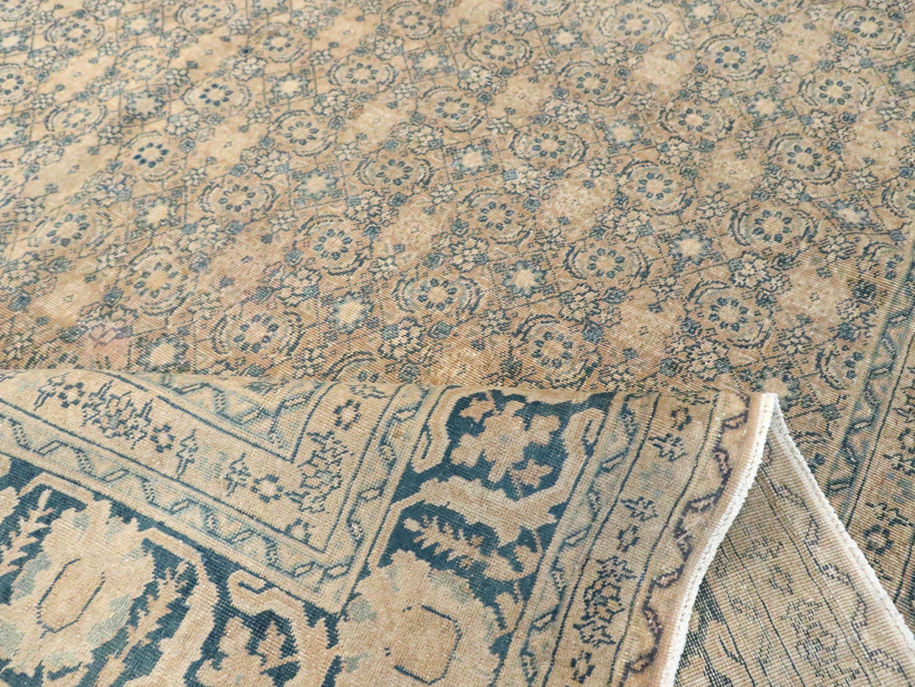 Antique Persian Tabriz Carpet, No.8365 - Staging
