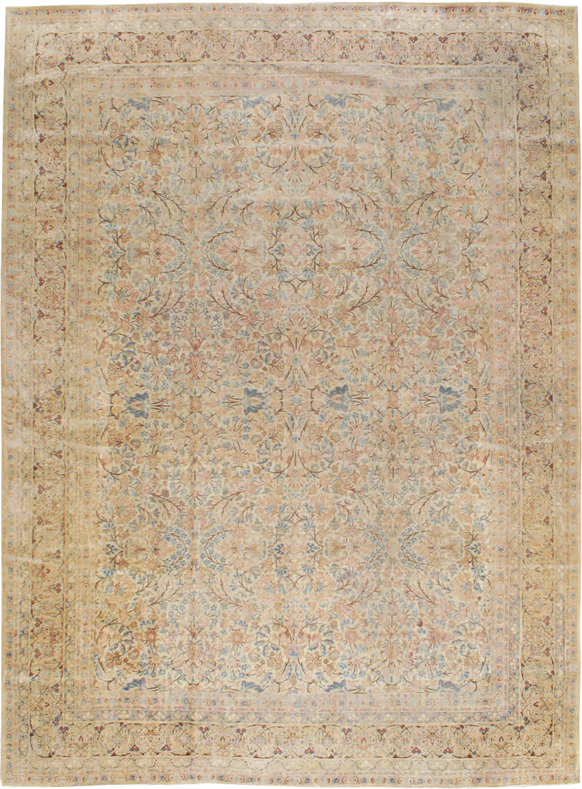 Antique Persian Kerman Carpet, No.8380 - Staging