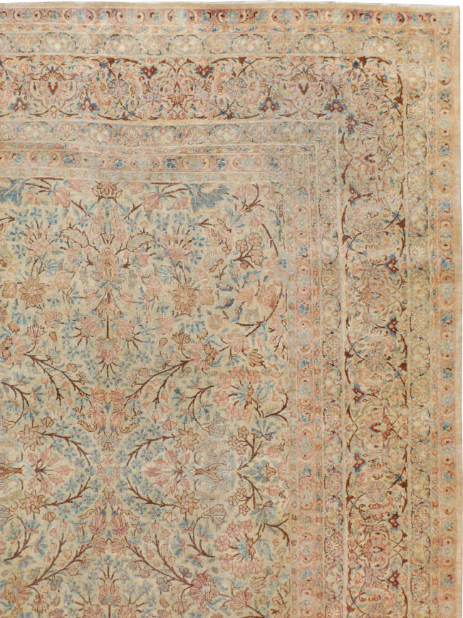 Antique Persian Kerman Carpet, No.8380 - Staging