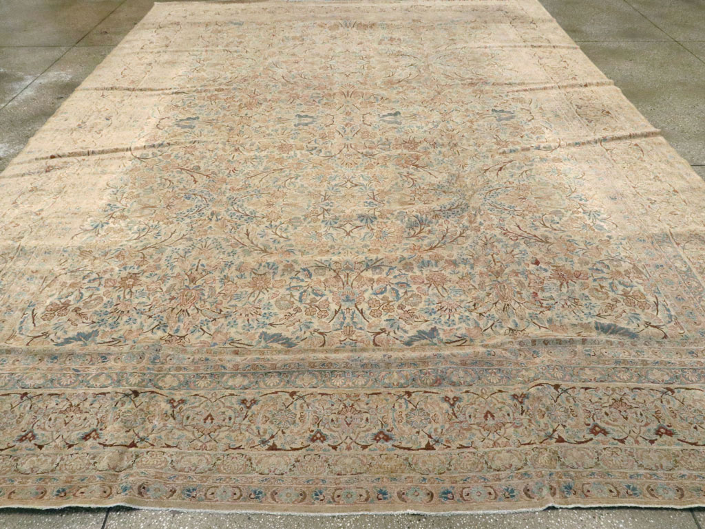 Antique Persian Kerman Carpet, No.8380 - Staging