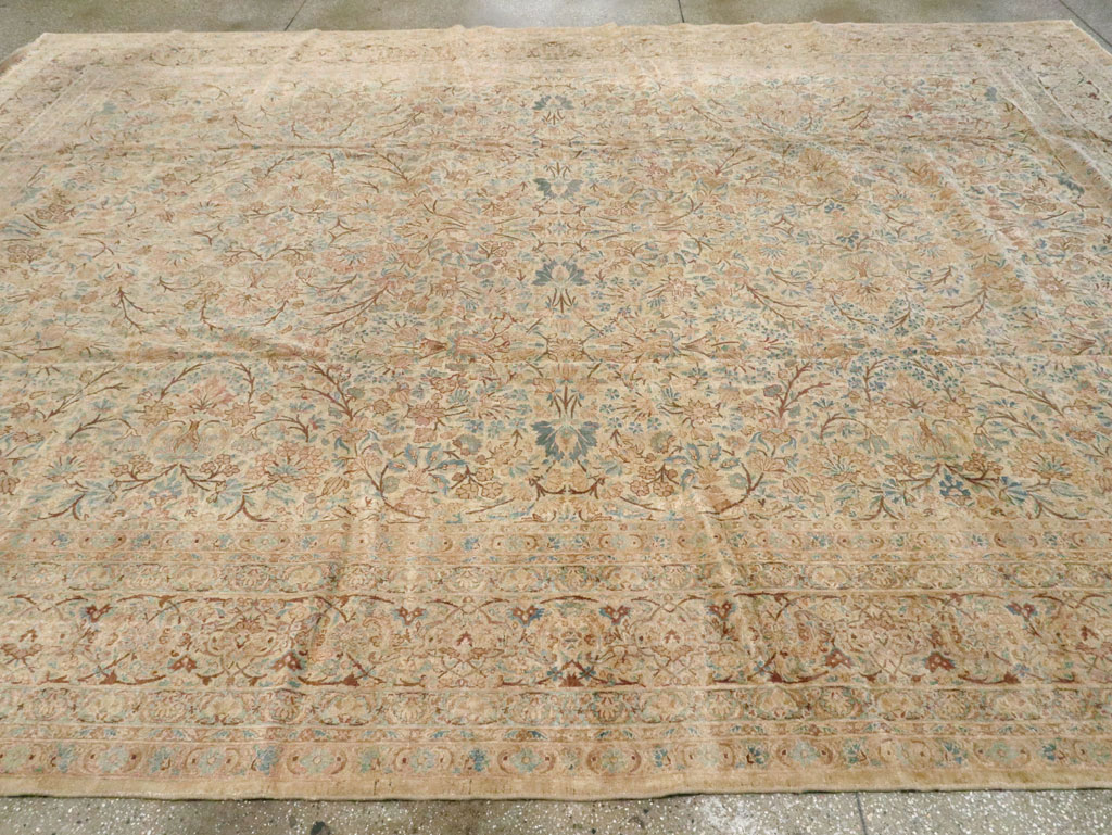 Antique Persian Kerman Carpet, No.8380 - Staging