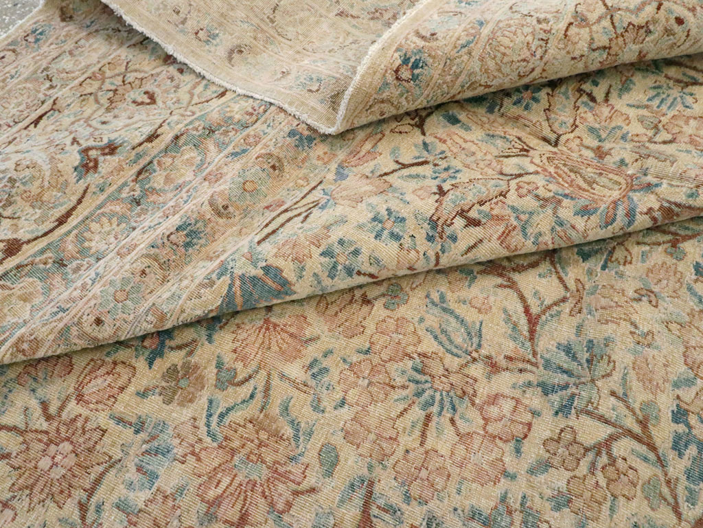 Antique Persian Kerman Carpet, No.8380 - Staging