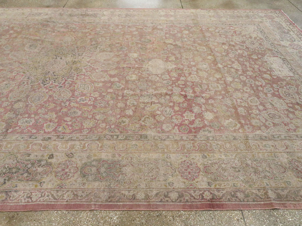 Antique Indian Lahore Carpet, No.8394 - Staging