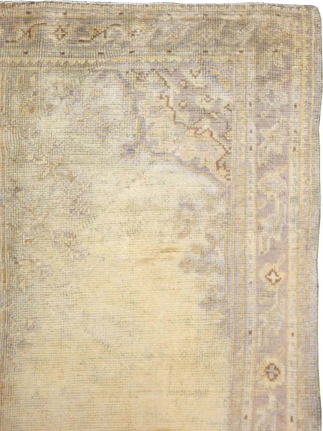 Antique Turkish Oushak Gallery Carpet, No.8404 - Staging