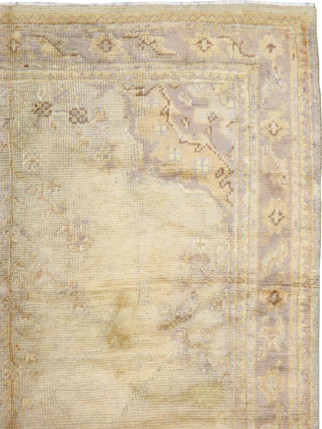 Antique Turkish Oushak Gallery Carpet, No.8404 - Staging