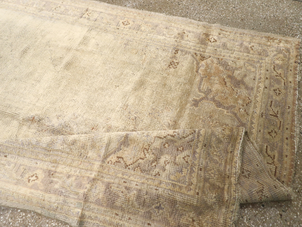 Antique Turkish Oushak Gallery Carpet, No.8404 - Staging
