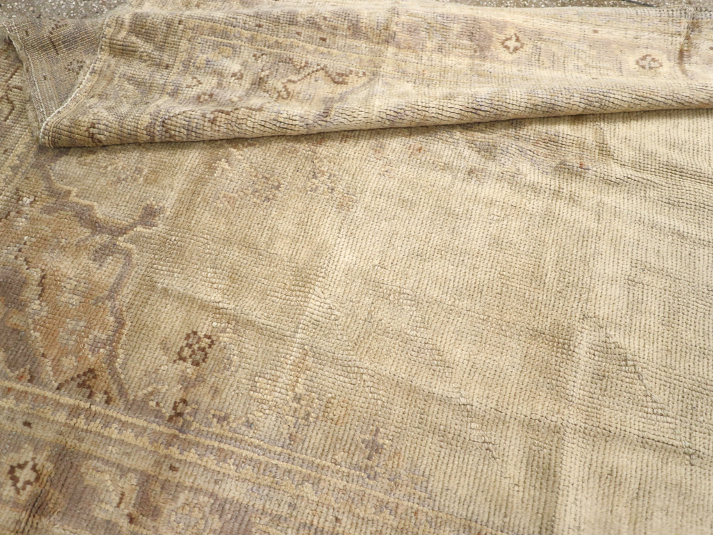 Antique Turkish Oushak Gallery Carpet, No.8404 - Staging