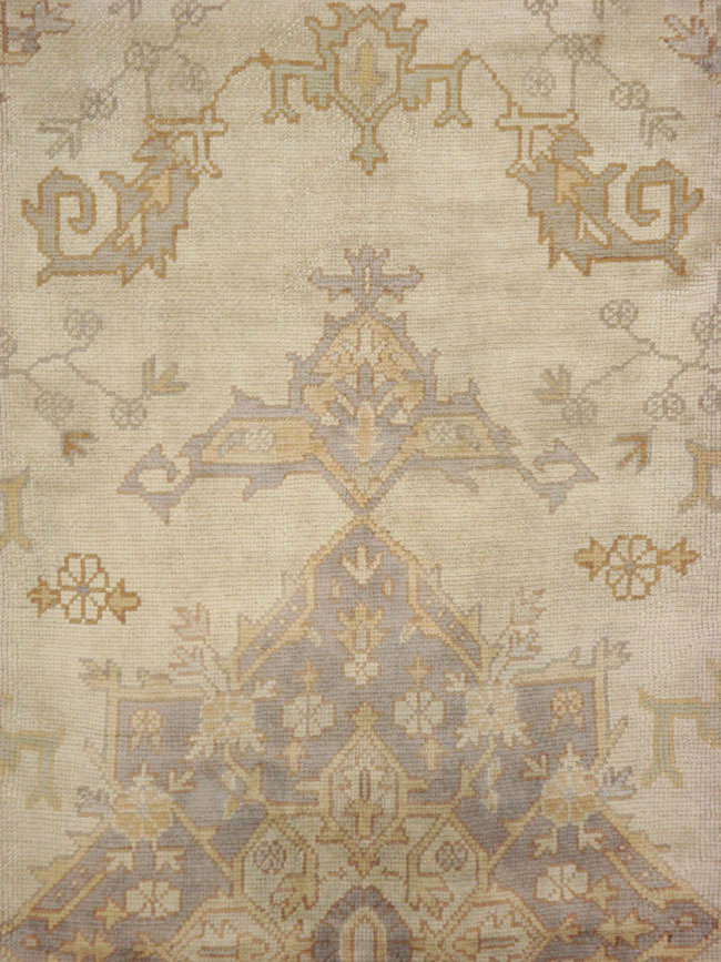 Vintage Turkish Oushak Carpet, No.8405 - Staging