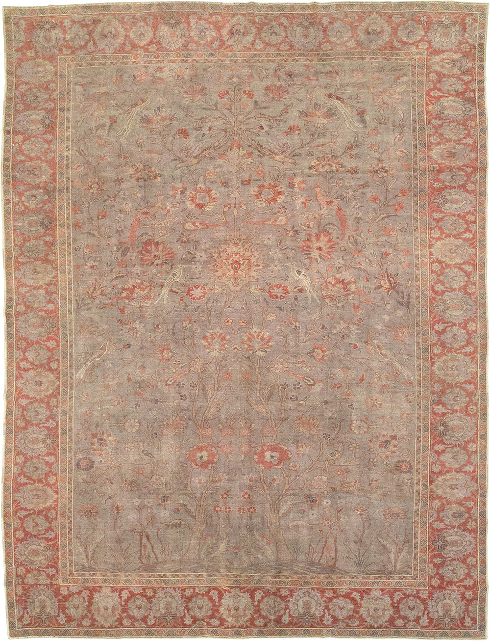 Vintage Turkish Oushak Room Size Carpet, No.8407 - Staging