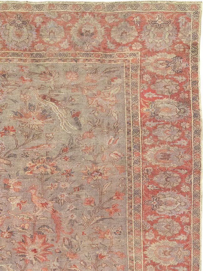 Vintage Turkish Oushak Room Size Carpet, No.8407 - Staging