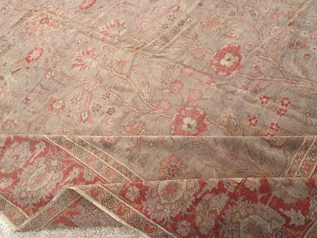 Vintage Turkish Oushak Room Size Carpet, No.8407 - Staging