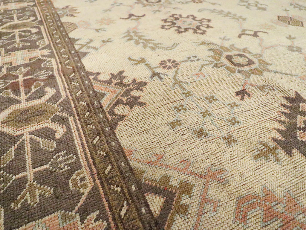 Antique Turkish Oushak Carpet, No.8411 - Staging