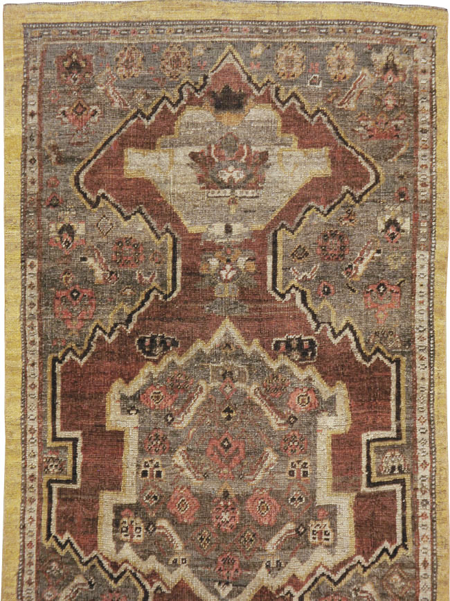 Antique Persian Bidjar Runner, No.8413 - Staging