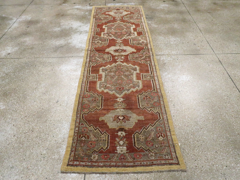 Antique Persian Bidjar Runner, No.8413 - Staging