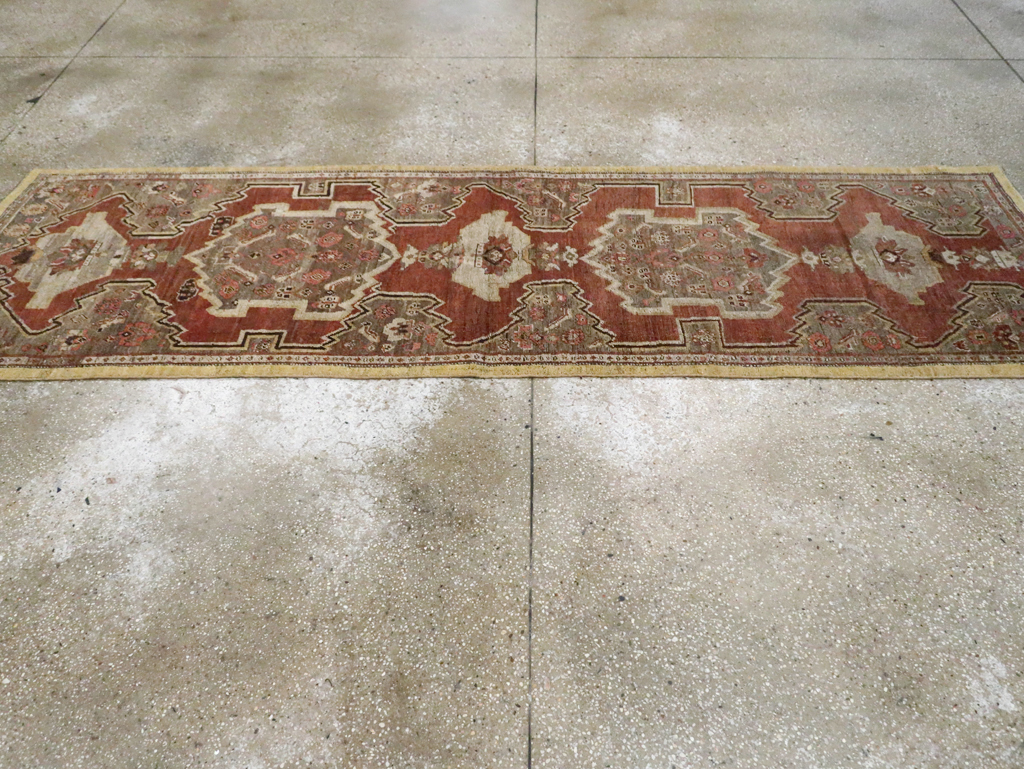 Antique Persian Bidjar Runner, No.8413 - Staging