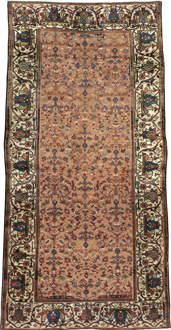 Antique Persian Malayer Wide Gallery Runner, No.8422 - Staging