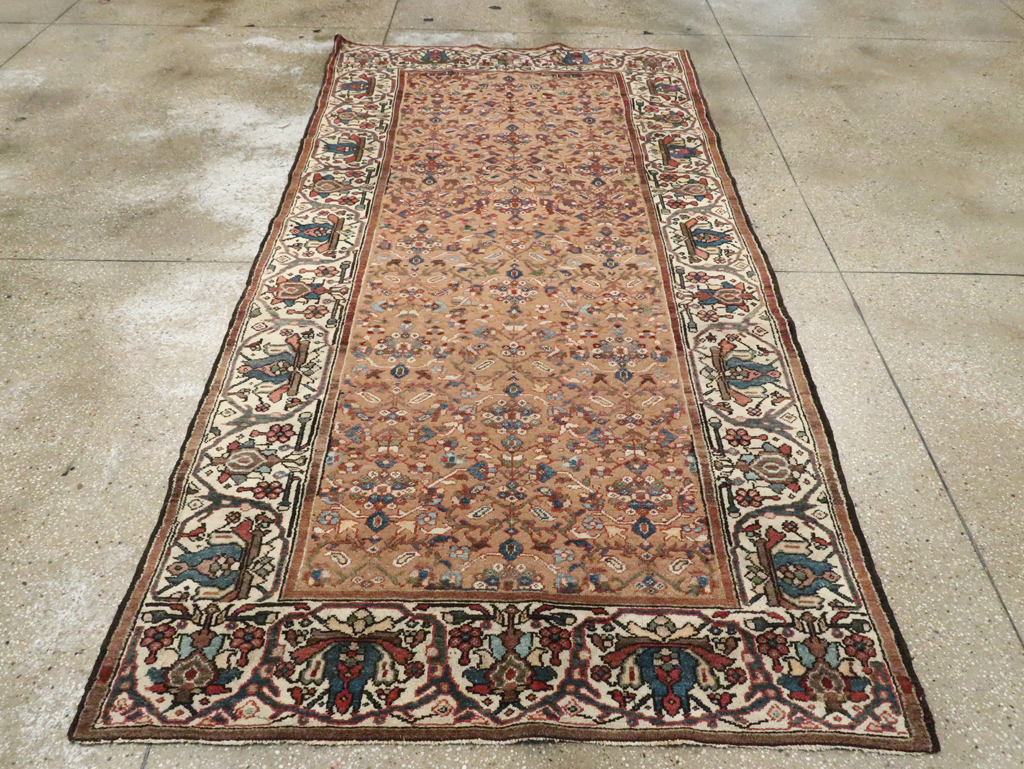 Antique Persian Malayer Wide Gallery Runner, No.8422 - Staging