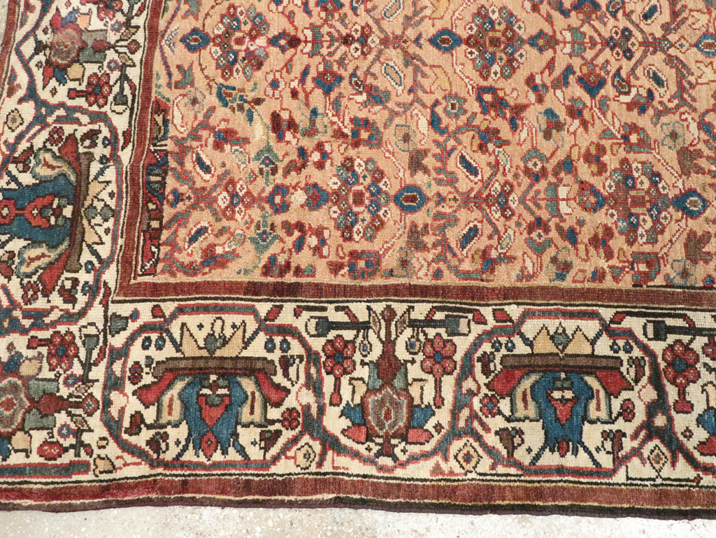 Antique Persian Malayer Wide Gallery Runner, No.8422 - Staging