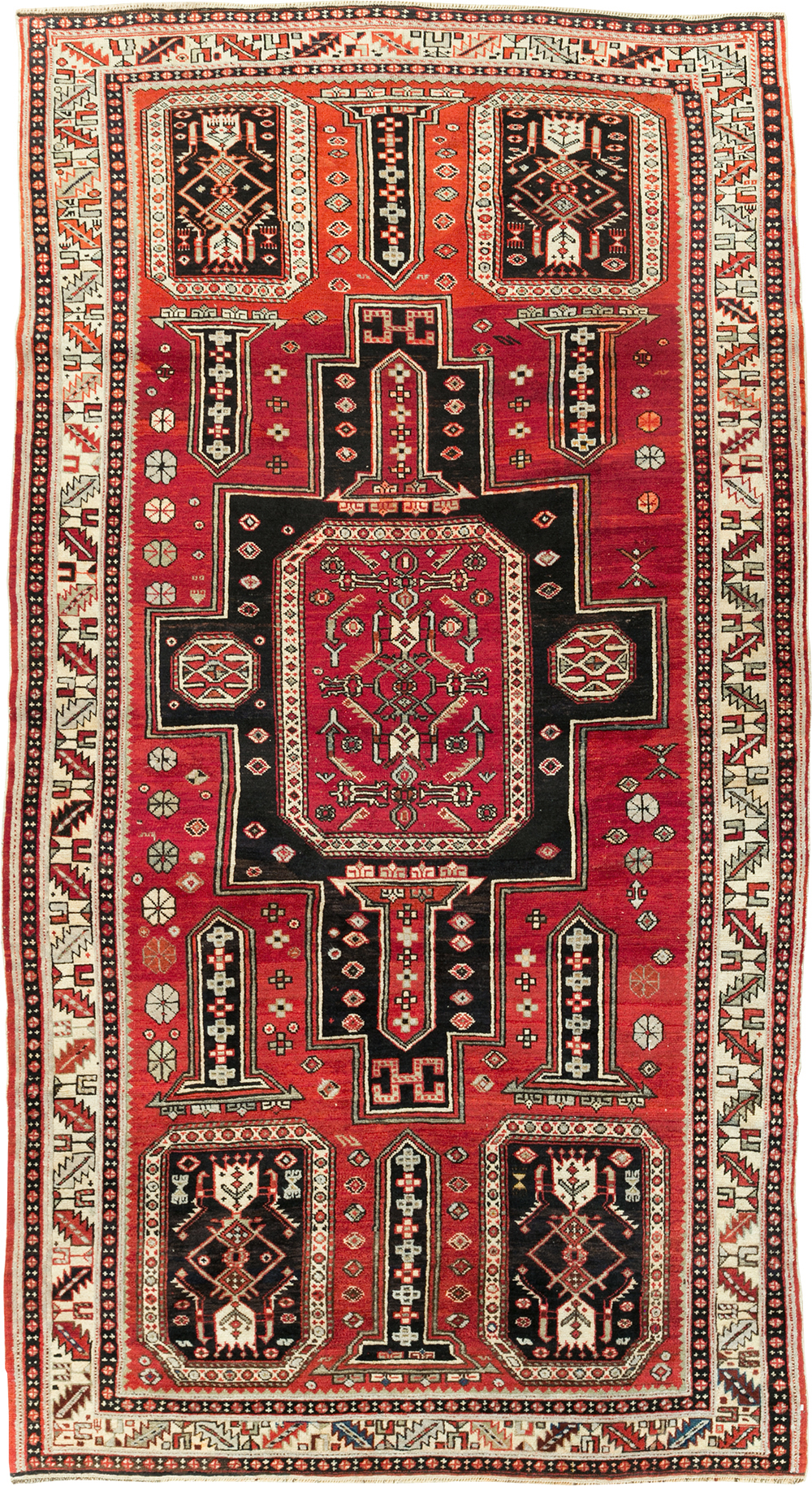 Vintage Shirvan Rug, No.8424 - Staging